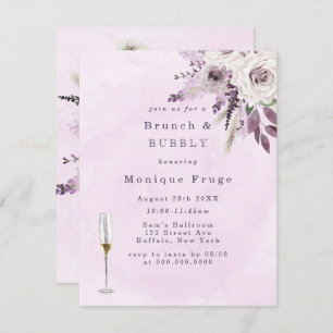 Convites Wisteria Lavanda Brunch & Bubble Invites