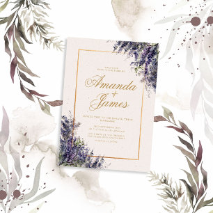 Convites Wisteria Ouro Frame Wedding