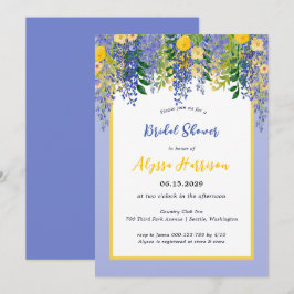 Convites Wisteria Watercolor Chá de panela Floral