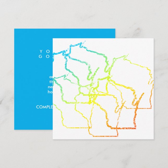 Convites wisWisconsin chill blur (Frente/Verso)