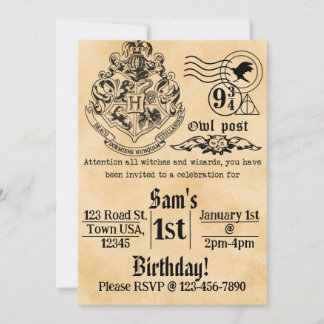 Convites Witches and Wizards Birthday Invitation
