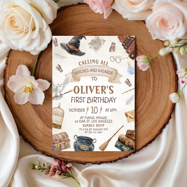 Convites Wizards Birthday Invitation (Criador carregado)