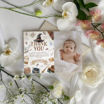Convites Wizards Photo Thank You Card<br><div class="desc">Share your gratitude with a touch of magic! This Witches and Wizards photo thank you card features enchanting watercolor illustrations of spell books,  wands,  potions,  and owls—perfectly paired with your little one’s photo. Ideal for Harry Potter–inspired first birthdays or any whimsical celebration full of wonder and imagination.</div>