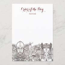 Woden & Fríge Wedding Order of the day