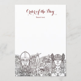 Convites Woden & Fríge Wedding Order of the day