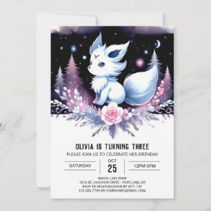 Convites Wolf Birthday de fantasia moderna
