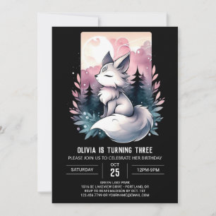 Convites Wolf Birthday Mínimo Magnético