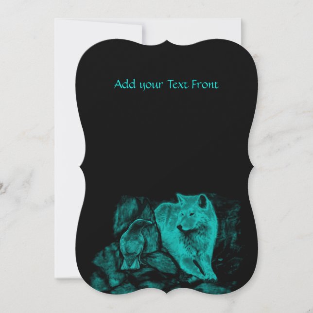 Convites Wolf e Raven na noite (Frente)