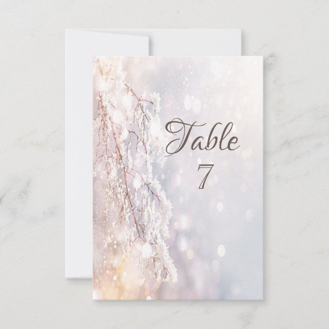 Convites Wonderland Branches de inverno (Frente)