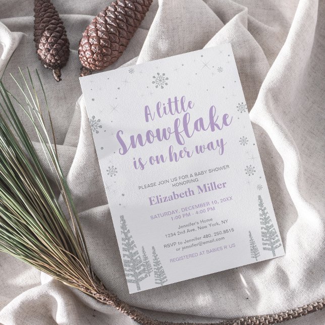 Convites Wonderland de inverno, Chá de fraldas-Rapariga/Pré (Criador carregado)