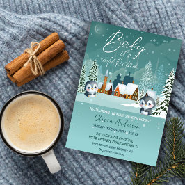Convites Wonderland de inverno está frio fora do chá de fra