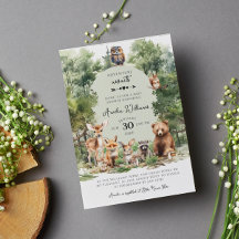 Woodland Adventure Aguarda Chá de fraldas Floresta