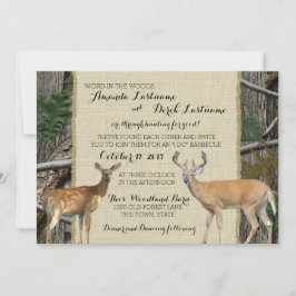 Convites Woodland Buck e Doe Wedding