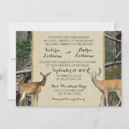 Convites Woodland Buck e Doe Wedding