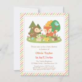 Convites Woodland cria Chá de fraldas animal