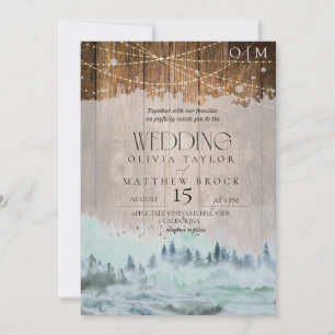 Convites Woodland Elegant Rustic Wedding