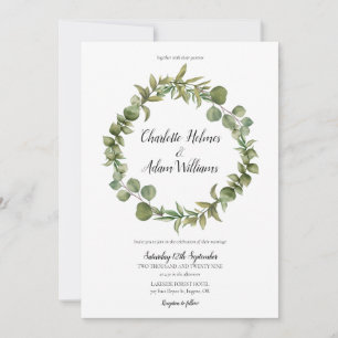Convites Woodland Eucalyptus Greenery Casamento