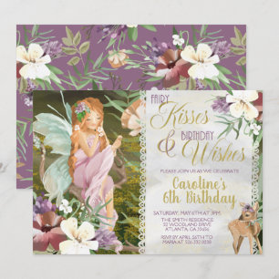 Convites Woodland Fairy Fairy Invation Watercolor