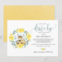 Woodland Floral Greenery Drive Por Chá de fraldas