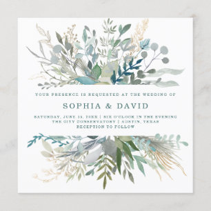 Convites Woodland Foliage Wedding