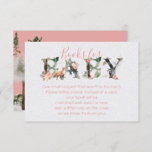 Convites Woodland Forest Books para Chá de fraldas