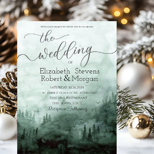 Convites Woodland,Forest Green Weds