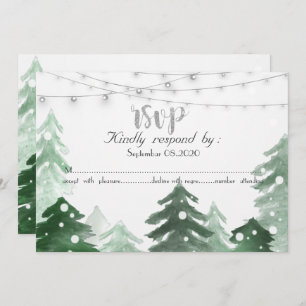 Convites Woodland,Forest String Lights,RSVP