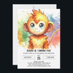 Convites Woodland Kids Monkey Birthday<br><div class="desc">Celebrar no coração da natureza com o convite de Aniversário do Macaco Woodland Kids. Com macacos bonitos e elementos de floresta,  esta modelo editável permite personalizar os detalhes para qualquer idade. Descarregue e impressão instantaneamente em casa ou envie-o digitalmente para um convite encantador e exclusivo.</div>