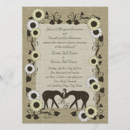 Convites Woodland Love Sunflower Wedding