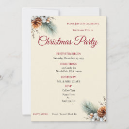 Convites Woodland Pine & Berry Customizable Invitation