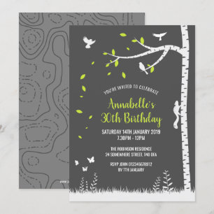 Convites Woodland Silhouette Scenery