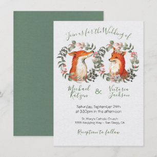 Convites Woodland, Sr. e Sra. Fox, retrato de casamento
