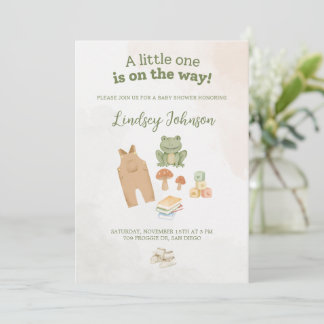 Convites Woodland Theme Baby Shower