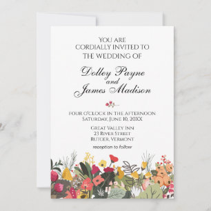 Convites Woodland Wildflower Rustic Weditation