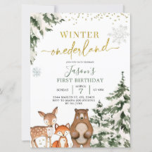 Woodland Winter Onederland Forest Primeiro Anivers