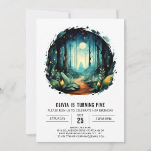 Convites Woods Editáveis Encantados Woodland Aniversário