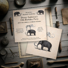 Convites Wooly Mammoth Good Times Festa de aniversário