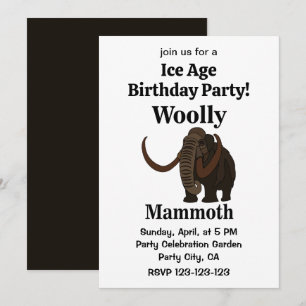 Convites Wooly Mammoth Ice Birthday