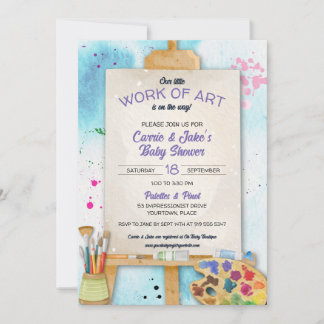 Convites Work of Art Baby Shower Invitation