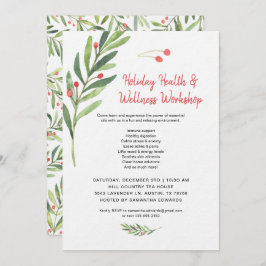 Convites Workshop sobre Classe de Óleos Essenciais de Natal