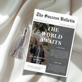 Convites World Aguarda Foto do Jornal de Sucesso de Graduaç