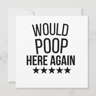 Convites Would Poop Here Again FunnCustom-Cut Vinyl Sticker
