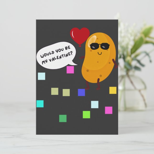 Convites Would You Be My Valentine? (Em pé/Frente)