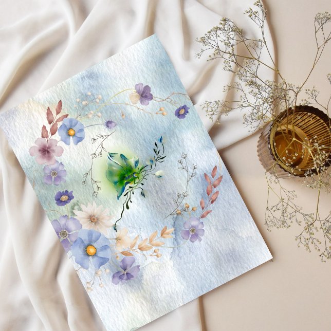 Convites Wreath Floral e whimsy aniversários (Criador carregado)