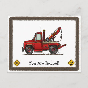 Convites Wrecker bonito do caminhão de reboque