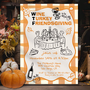 Convites WTF Wine Turkey - Ação de Graças