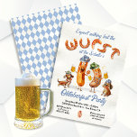 Convites Wurst Oktoberfest Funny Party<br><div class="desc">Exceto nada além dos convites "Wurst" Oktoberfest. Um bebado humorístico de bratwurst que se gaba com chapéus alemães e que seguram cervejas com bonitinhos e engraçadinhos vestidos para a festa. Todos os textos podem ser alterados, exceto "Wurst". Para fazer mais mudanças, vá para Personalizar este modelo. Na parte inferior você...</div>