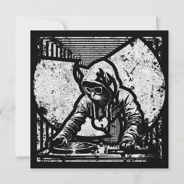 Convites Wutang Cat DJ Style (Frente)