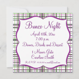 Convites Xadrez Bunco Girls Night Out