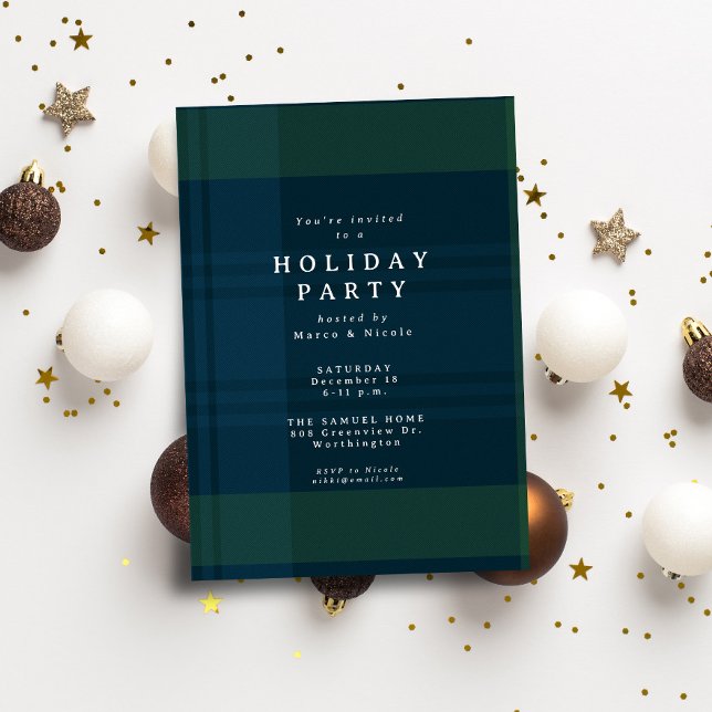 Convites Xadrez clássico de Natal, festa simples de feriado (Criador carregado)